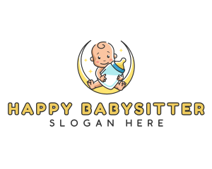 Baby Moon Milk logo design