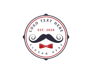 Gentleman Moustache Ribbon logo