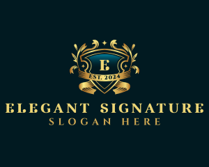 Ornamental Luxury Crest logo design