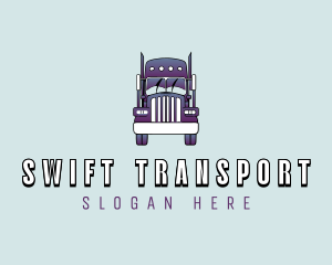 Logistics Trucking Transport logo design