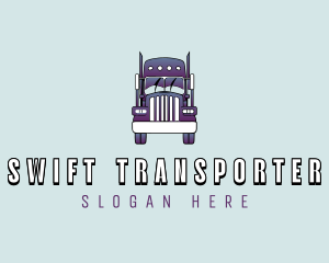 Logistics Trucking Transport logo design