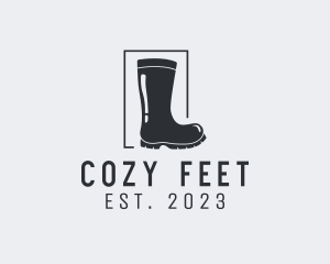 Rain Rubber Boots logo design