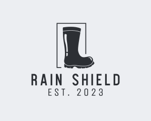 Rain Rubber Boots logo design