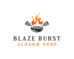 Fire Grill Bbq logo design