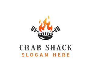 Fire Grill Bbq logo design