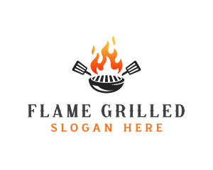 Fire Grill Bbq logo design