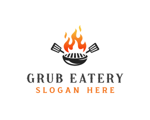 Fire Grill Bbq logo design