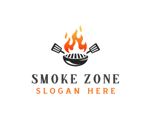 Fire Grill Bbq logo design