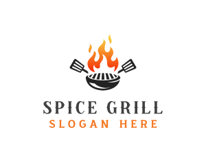 Fire Grill Bbq logo design