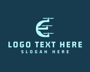 Letter - Drone Letter E logo design