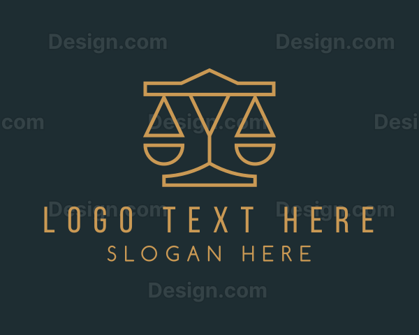 Elegant Lawyer Scale Logo