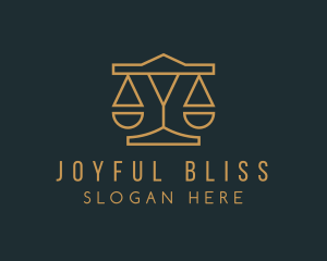 Elegant Lawyer Scale Logo