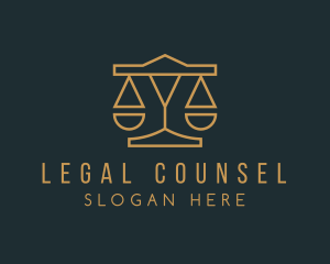 Elegant Lawyer Scale logo