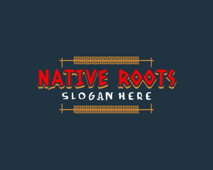 Rustic Aztec Tribe logo design