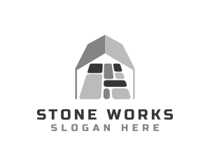 House Flooring Stone logo design