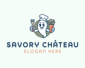 Food Chef Ghost logo design