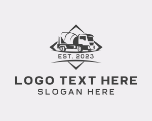 Construction Concrete Mixer Truck logo