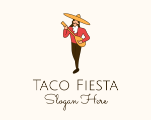 Mexican Guitarist Character logo
