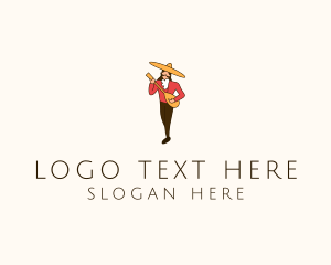 Mexican Guitarist Character logo