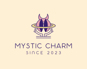 Mystic Moon Planet  logo design