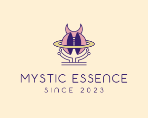 Mystic Moon Planet  logo design