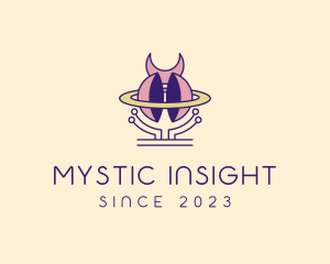 Mystic Moon Planet  logo design