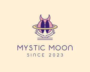 Mystic Moon Planet  logo design