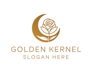 Golden Moon Rose logo design