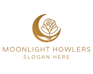 Golden Moon Rose logo design