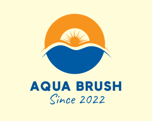 Sunset Beach Resort logo design