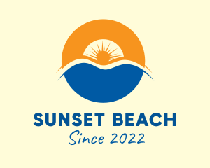 Sunset Beach Resort logo design