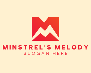 Red Letter M Square logo design