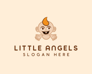 Cute Little Baby logo design