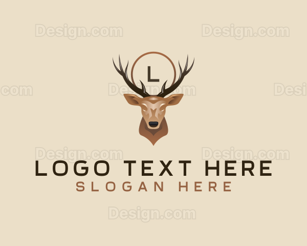 Deer Antler Stag Logo