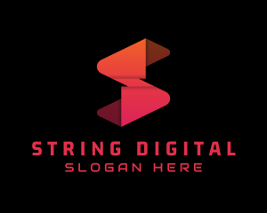 Digital Streaming Letter S logo design