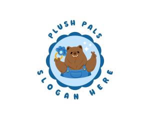 Cute Bear Teether logo design