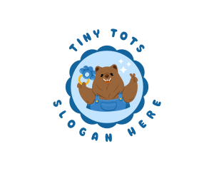 Cute Bear Teether logo design