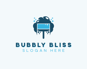 Suds Cleaning Brush logo design