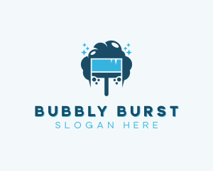 Suds Cleaning Brush logo design