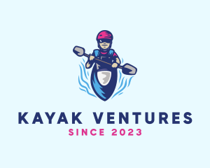 Kayak Water Sports Athlete logo
