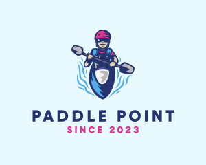 Kayak Water Sports Athlete logo design