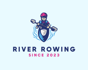 Kayak Water Sports Athlete logo