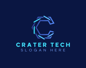 Digital Tech Hexagon logo design