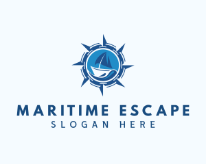 Boat Compass Maritime logo design