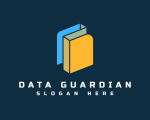 Geometric Data Stacks logo design