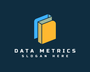 Geometric Data Stacks logo design