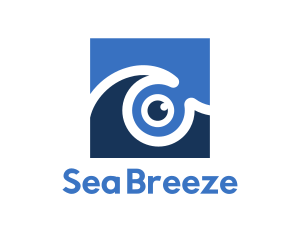 Sea Wave Eye logo design