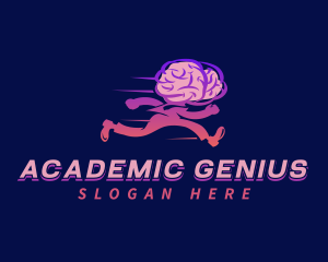 Running Brain Psychology logo design