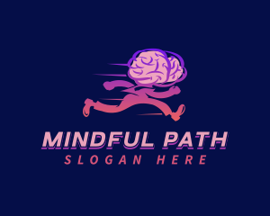 Running Brain Psychology logo design