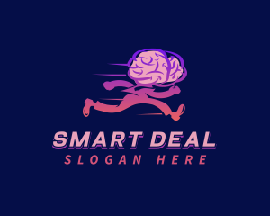 Running Brain Psychology logo design